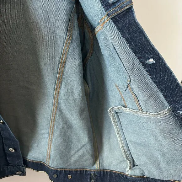 Levis Dark Wash Large Blue Denim Jacket  NWT - Picture 10 of 16